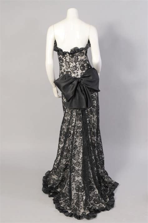 ysl black lace dress|ysl evening dresses.